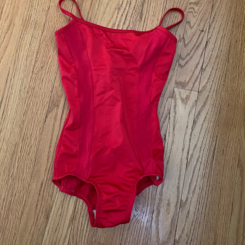 Red dance leotard